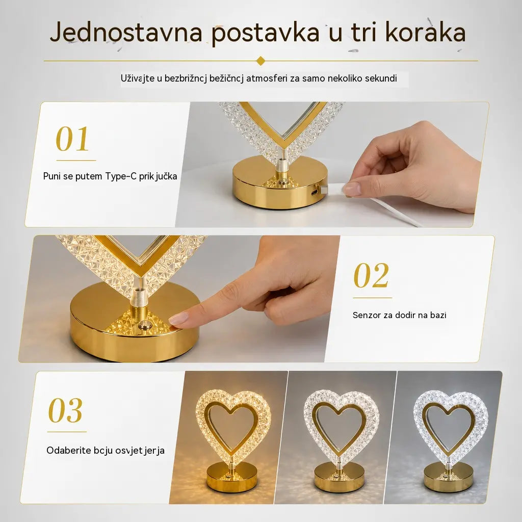 📢📢 50 % popusta! ✨ Staklena noćna lampa geometrijskog oblika: upravljanje dodirom, 3 boje, punjenje putem USB-a, 🏠 ugodna rasvjeta za spavaću sobu.