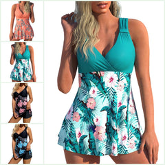 🏖️🌴【S-5XL】Conjunto de traje de baño estampado para vacaciones en la playa 2025