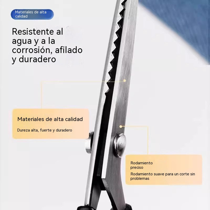 ✂️【Compra 1 y llévate 1 gratis】 Tijeras de coser dentadas, tijeras domésticas redondeadas hechas a mano
