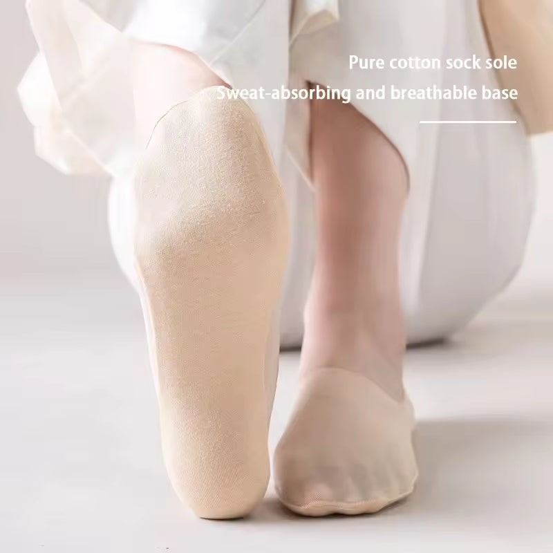 🧦【10 pares 23€】 Calcetines de silicona antideslizantes, invisibles, superfinos y poco profundos para mujer