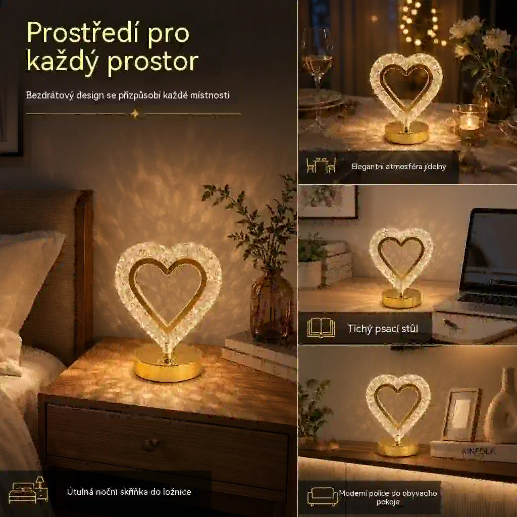 📢📢 Sleva 50 %! ✨ Skleněné noční světlo s geometrickým designem: dotykové ovládání, 3 barvy, nabíjení přes USB, 🏠 útulné osvětlení do ložnice.