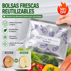 🔥10 pequeñas + 10 medianas + 10 grandes🔥Un total de 30 bolsas de papel de aluminio antibacterianas, súper fáciles de usar, para conservar la frescura.