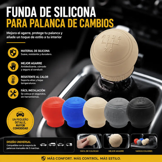 5 piezas 26€✨ Dale un nuevo estilo a tu coche con esta funda de silicona para la palanca de cambios 🚘