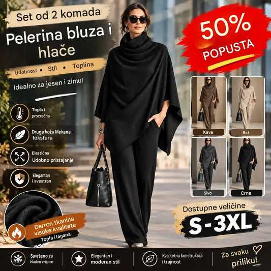 ❄️✨ Odijelo od imitacije brušene kože — Toplo, elegantno i jednostavno, stvara sofisticirani zimski izgled 💃🧥
