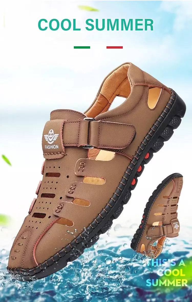 🔥Zapatos casuales transpirables y huecos para hombre, suela suave, verano 2025