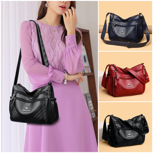 🔥Bolso multibolsillos para mujer de nuevo estilo, de gran capacidad, se puede usar en un hombro o cruzado