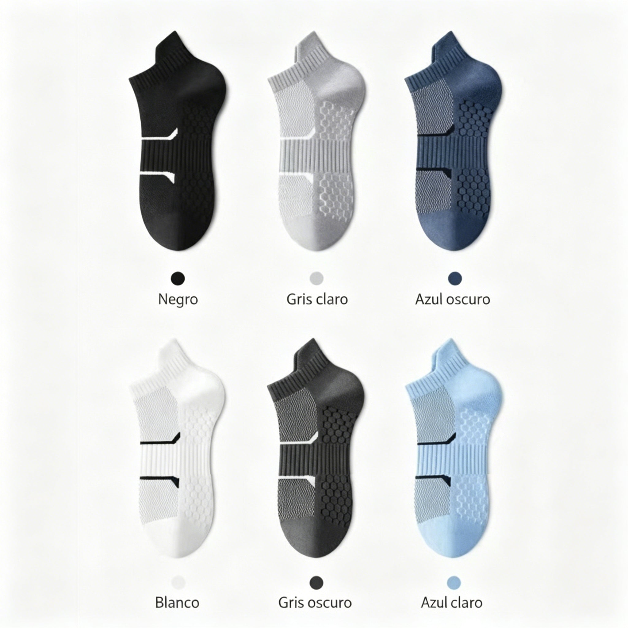 🧦12 Pares de calcetines de algodón para hombre – Tobilleros ligeros, absorbentes y súper transpirables ☀️💨