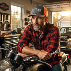 🧢 OFERTA ESPECIAL: ¡50% DE DESCUENTO EN TODAS LAS GORRAS! ✨ Gorra de camionero con bordado "I Fix Shit" – Malla transpirable, protección solar y ajustable 🛠️