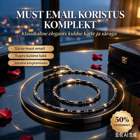 ✨【Kaelakee + käevõru】Komplekt hinnaga 27 € 📢📢 Särav meeste ehtekomplekt: pilkupüüdev disain tsirkoonidega, stiilne linnastiil ja reguleeritav suurus ⛓️