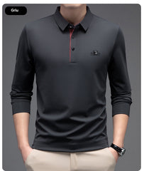 🎁【Oferta por tiempo limitado】🔥【M-4XL】Polo de manga larga sin costuras para hombre