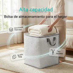 Bolsa de almacenamiento grande plegable con asas