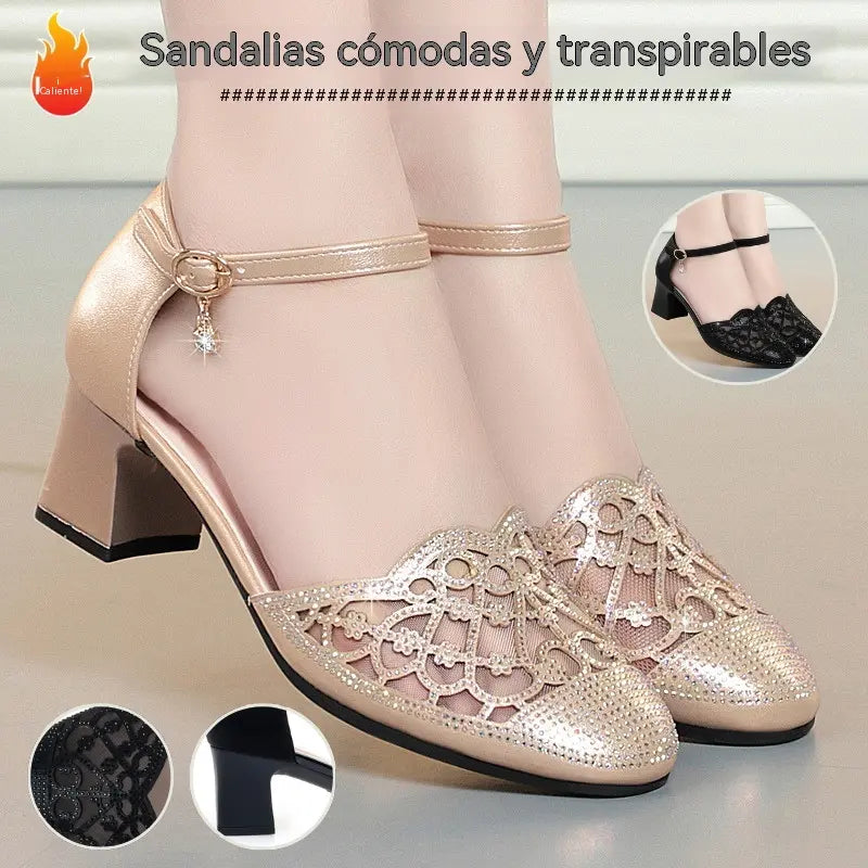 💞【35~40】Nuevas y elegantes sandalias de tacón bajo para