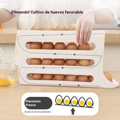 🥚🔥【Compra 1 y llévate 1 gratis】Caja de almacenamiento de huevos deslizante automática de múltiples capas
