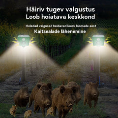 ✨🐅Päikeseenergial töötav ultraheli metsloomade peletusvahend