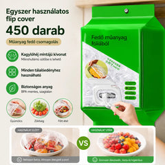 🥗✨ 450 eldobható ételfedő | Rugalmas fedők tányérokhoz, tálakhoz és edényekhez
