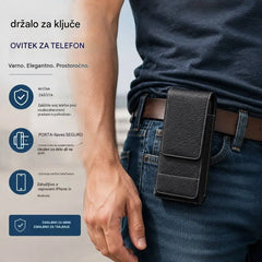🔥Ovitek za mobilni telefon s sponko za pas – magnetno zapiranje, trpežen in z režo za kartice