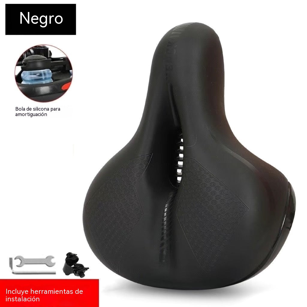 🚴Sillín universal de silicona engrosada para bicicletas, transpirable, amortiguador, impermeable y antideslizante, apto para todo tipo de bicicletas.