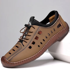 💥🎁【39-44】2025 nuevo verano transpirable fondo hueco suave zapatos casuales de los hombres