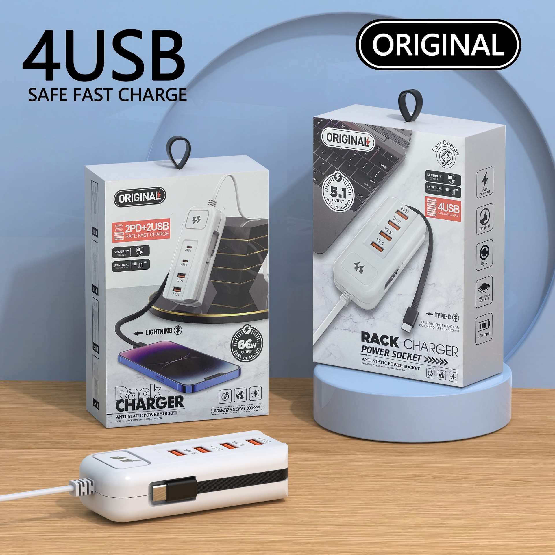 ⚡ Cable de extensión USB y protector de sobretensiones | Oferta con 50% de descuento | Hub inteligente de 4 puertos, carga rápida de 30 minutos y protector de sobretensiones | Mantén tu computadora y equipo de viaje en orden ✨