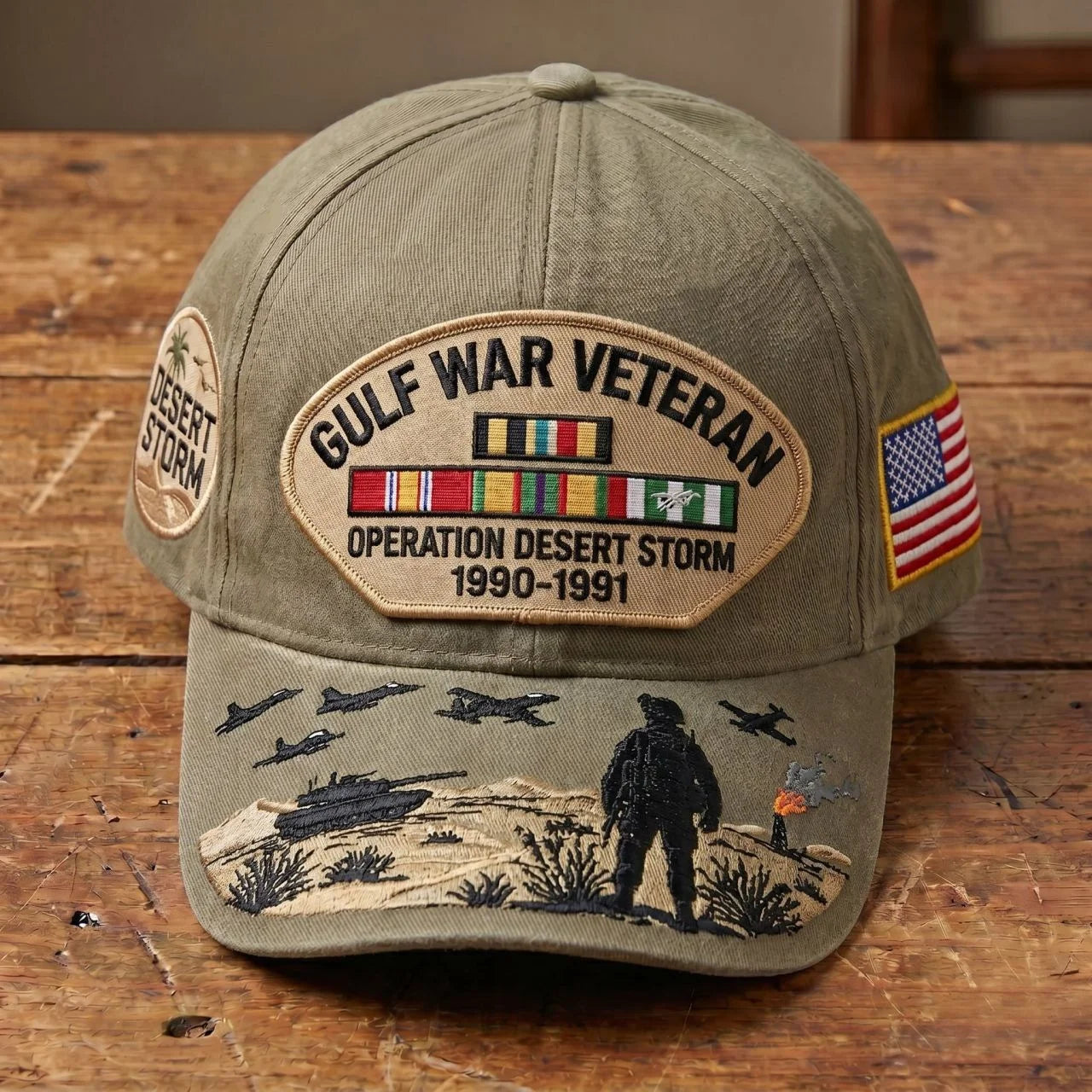 🧢⭐Gorra de béisbol conmemorativa para veteranos de la Guerra del Golfo