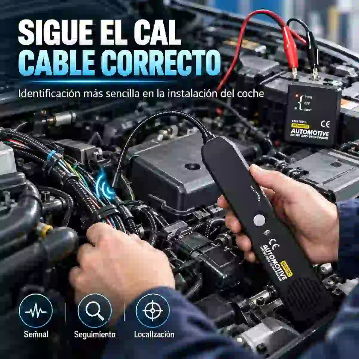 🔍⚡ Probador de Circuitos Automotrices 6-42V | Detector de Circuitos Abiertos y Cortocircuitos | Rastreador de Cables con Sonda Flexible 🚗