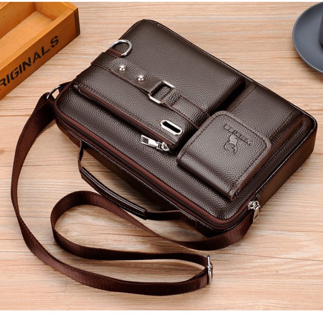 🔥🤵🤵 2025 Nuevo bolso de hombro de cuero genuino para hombre retro de moda
