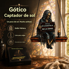 🌞Calavera gótica atrapa la luz del sol💀-🎁Un regalo único para los amantes del gótico y del arte.