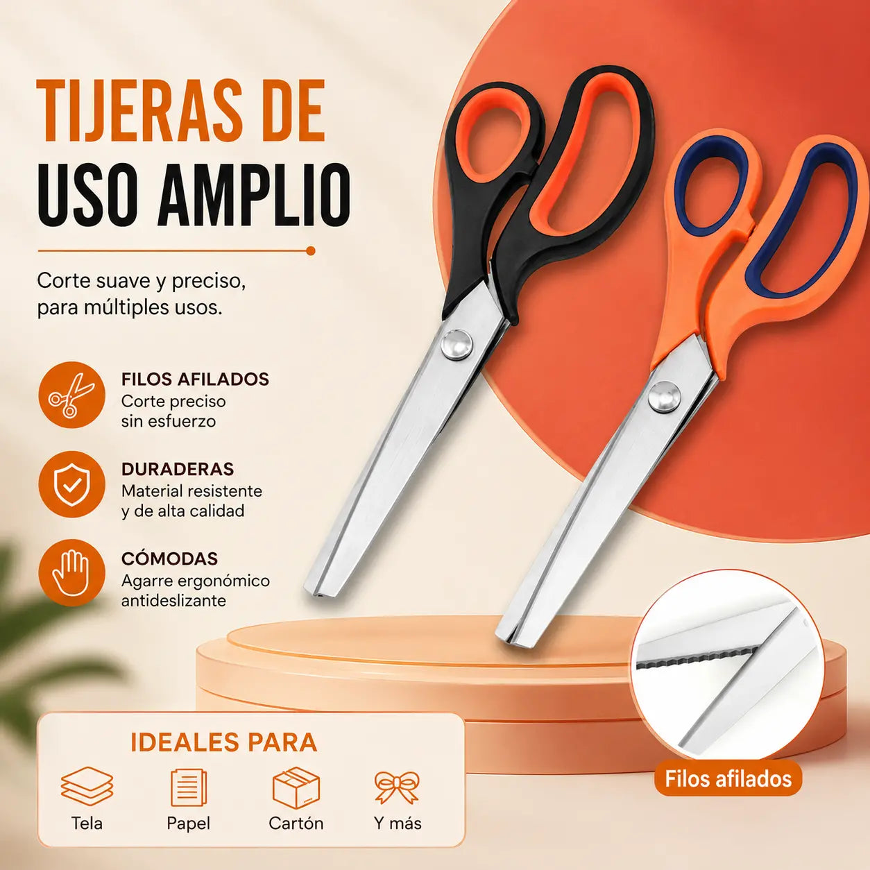 ✂️✂️ Tijeras dentadas profesionales - Tijeras de tela afiladas y dentadas