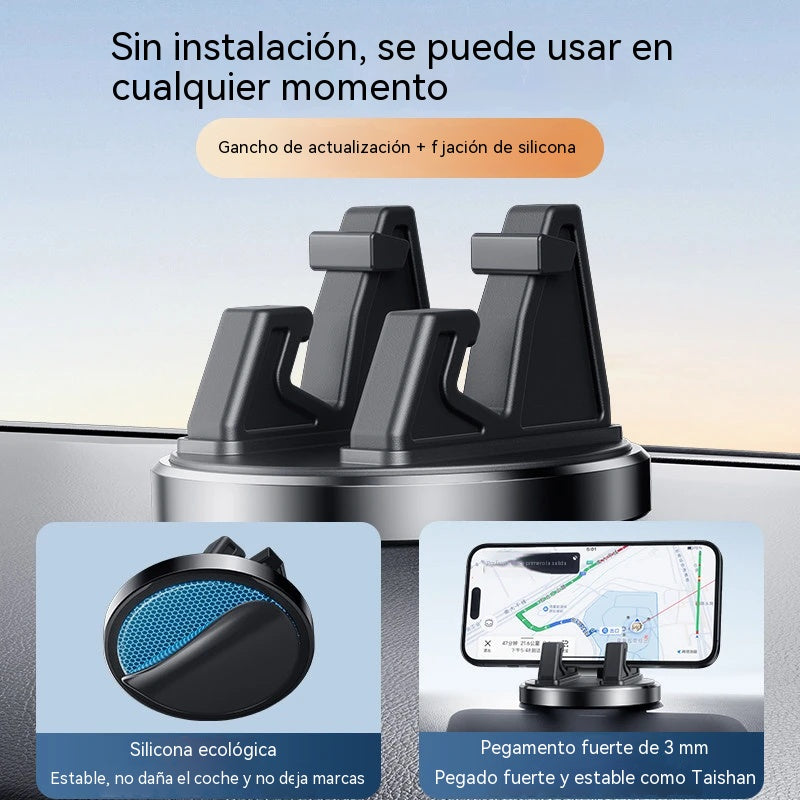 🔥🚗📱 Soporte universal para teléfono de coche, giratorio, con base de ventosa antideslizante.