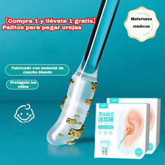 🔥【Compre 1 y obtenga 1 gratis（2 caja contiene 48 piezas）】👂✨Nuevo palito de limpieza de oídos de doble cabeza especialmente diseñado
