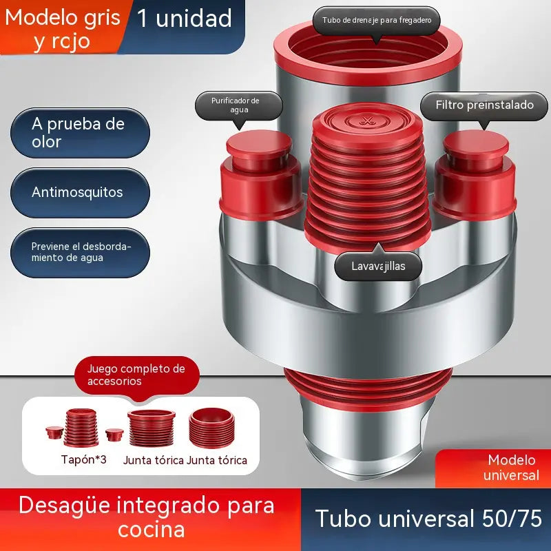 📢📢¡50% de descuento por tiempo limitado! ⏰Conector de tubería de drenaje multipuerto de fácil instalación