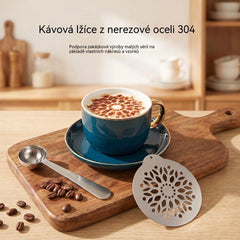 ☕ Šablona na latte art z nerezové oceli 304
