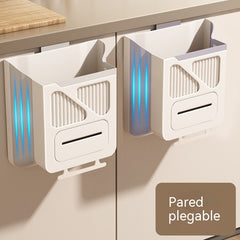 Cubo de basura plegable para el hogar, cubo de basura colgante para la puerta del armario de la cocina