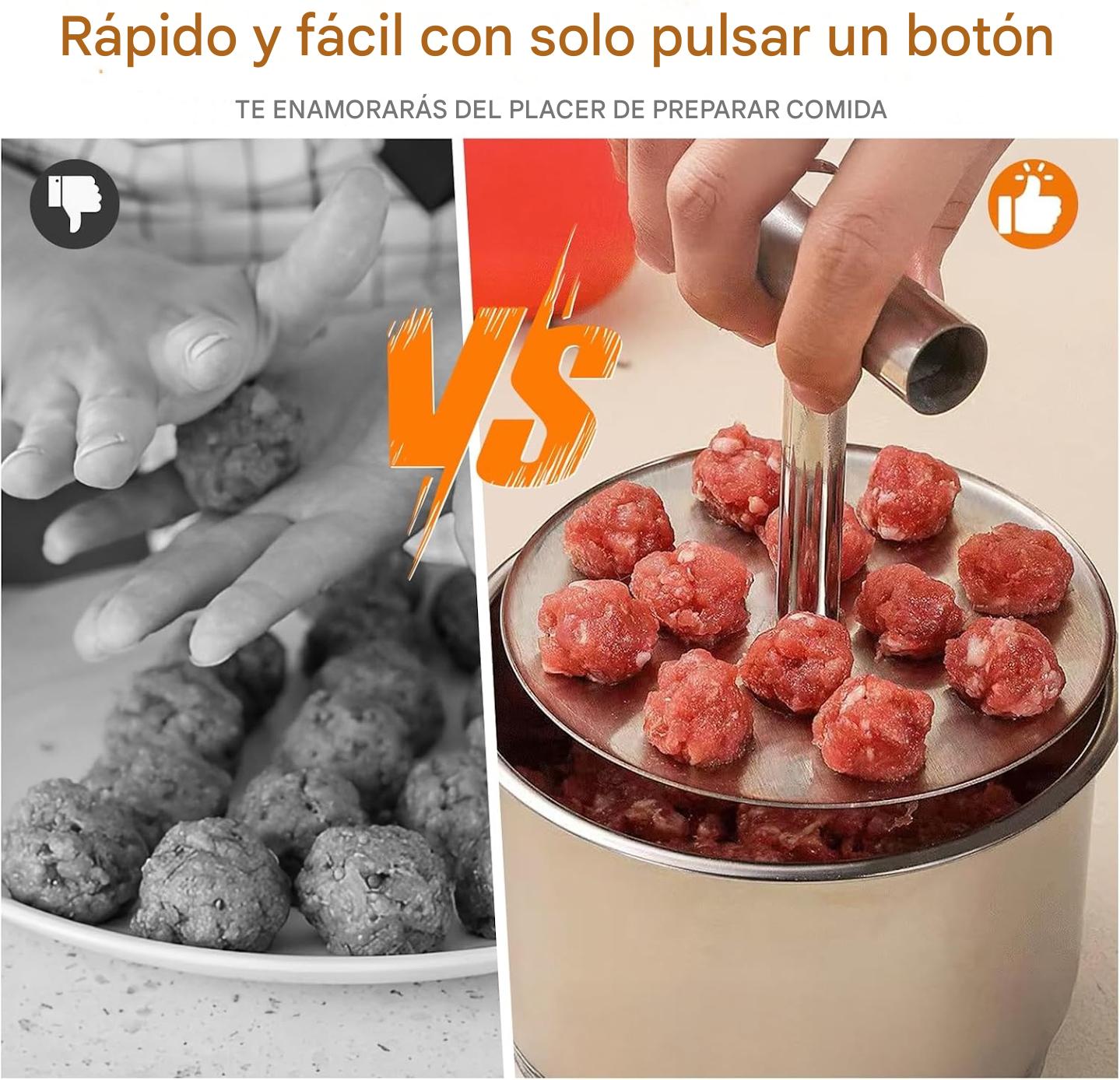 30%OFF🔥Máquina para hacer albóndigas de acero inoxidable, práctico utensilio de cocina, ideal para albóndigas de carne y pescado🍖🐟