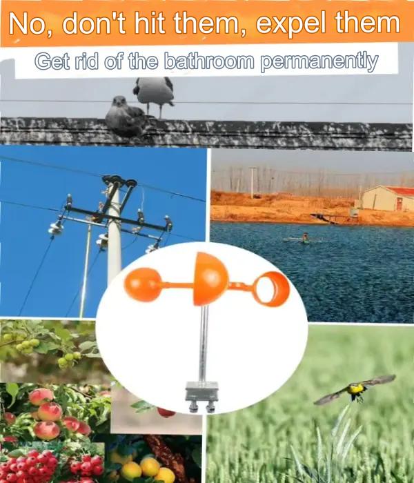 【Con base/Voz/volumen ajustable】👍Ahuyentador solar de pájaros, libre de contaminación