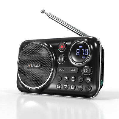 🎁【Oferta por tiempo limitado】Reproductor de música con radio Bluetooth portátil, puede insertar tarjetas y unidades flash USB