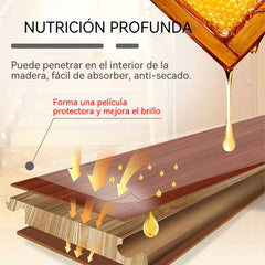 🔥【120 ml + esponja + toalla】Spray de cera de abeja natural micromolecular para el cuidado de muebles, mantenimiento y pulido de suelos.