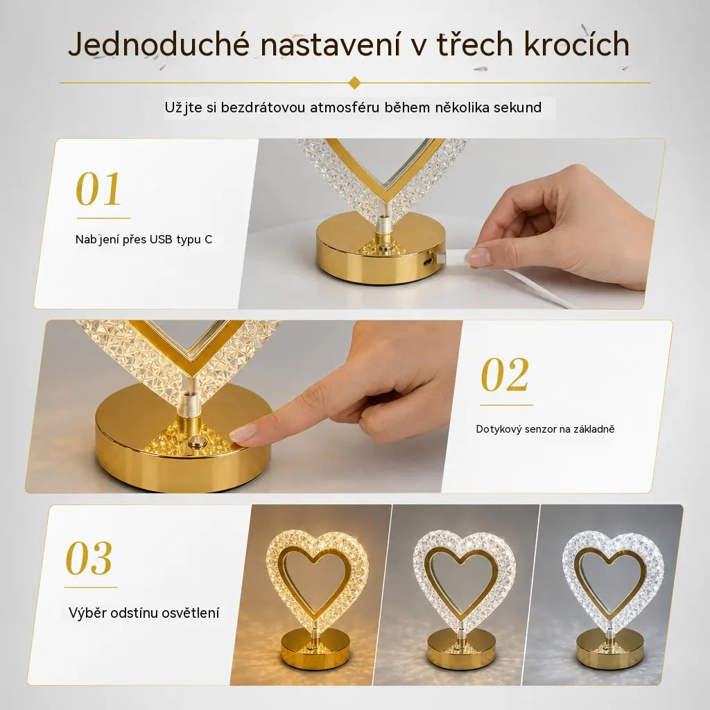 📢📢 Sleva 50 %! ✨ Skleněné noční světlo s geometrickým designem: dotykové ovládání, 3 barvy, nabíjení přes USB, 🏠 útulné osvětlení do ložnice.