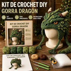 ✨🧶 Kit de Crochet DIY: Gorro con Capucha de Fantasía – Teje tu Estilo Mágico 🧝‍♀️✨