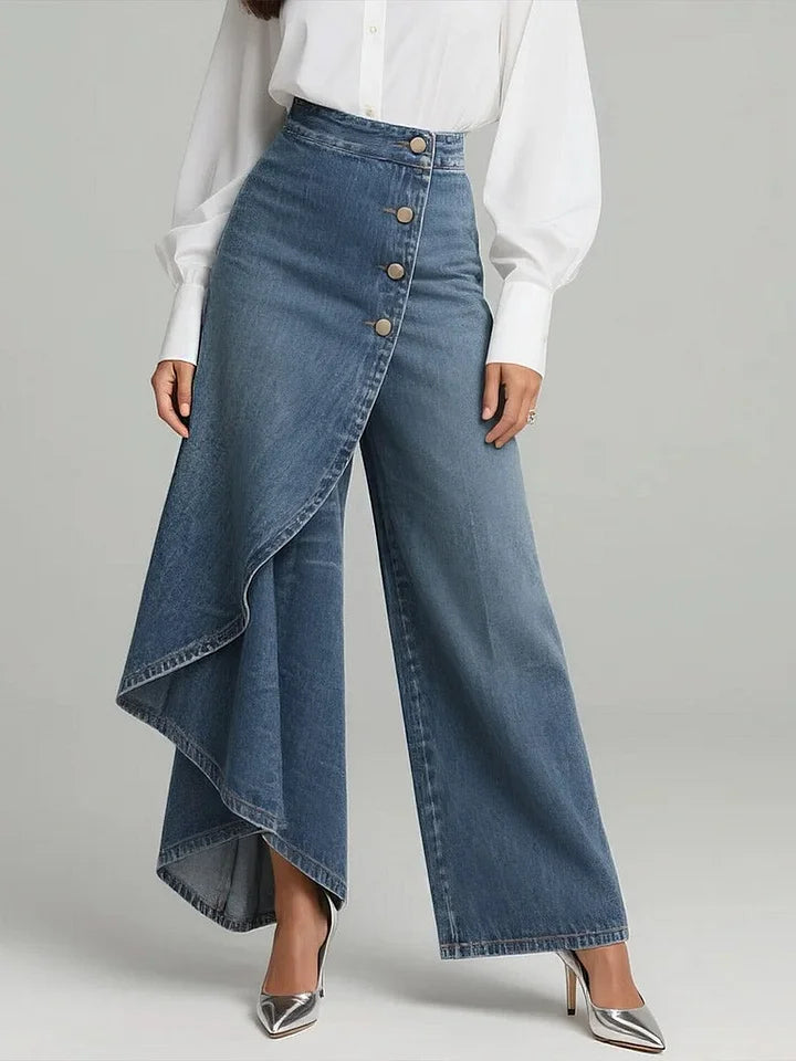 ❤️‍🔥✨【S-3XL】Vaqueros de mujer de talle alto y perneras anchas, corte holgado y diseño elegante.