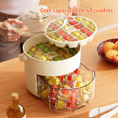 💞¡Ventas superiores a 160.000! 💥🥤🧊 ¡60% de descuento! Máquina de hielo con función de almacenamiento de hielo: puede hacer 40 cubitos de hielo a la vez, tapa que no sella.