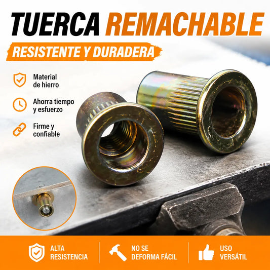 【166 piezas 25 euros】 Tuerca de acero inoxidable, tuercas moleteadas de cabeza plana