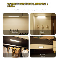 💡✨ Luz LED Recargable con Sensor de Movimiento – Magnética, Ultrafina y Sin Instalación para Cocina, Armario y Pasillos 🔥