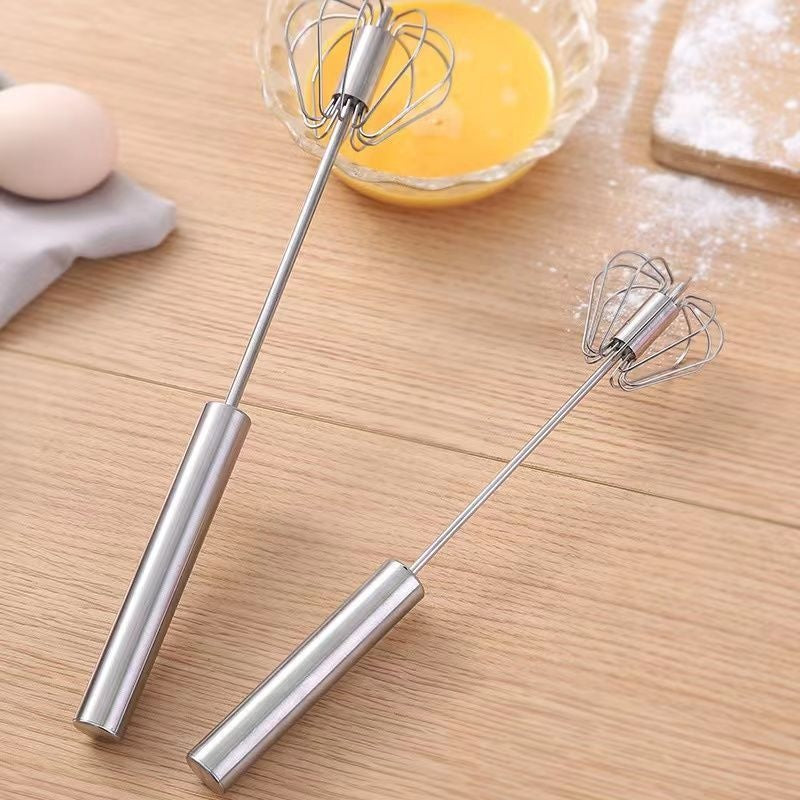 🔥【Compra uno y llévate otro gratis】✨Batidor de huevos semiautomático de acero inoxidable