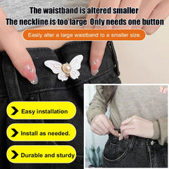 🌸🦋 COMPRA 5 Y LLÉVATE 5 GRATIS 🎁💜 Hebilla ajustable de cintura con forma de mariposa extraíble: sin herramientas, ajuste perfecto para jeans, faldas y vestidos ✨👗💃