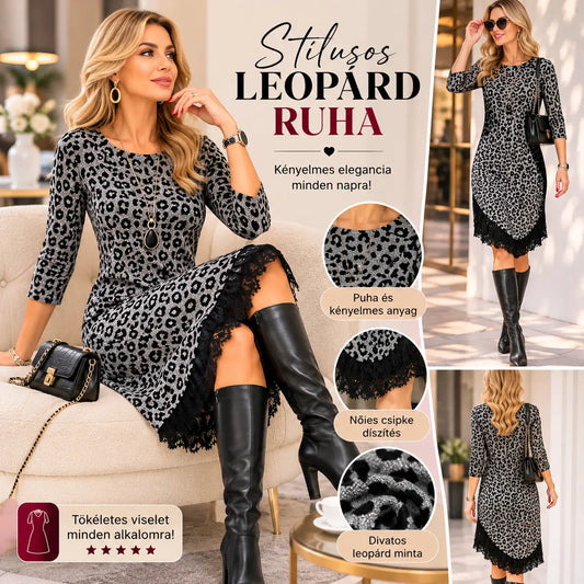 🔥🥰【S-3XL】Új téli divatos, csipkefűzött ruha, kényelmes és meleg