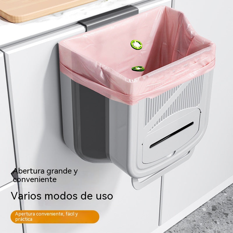 🗑️🚪Cubo de basura plegable colgante para cocina, cubo de basura colgante para puerta de armario doméstico