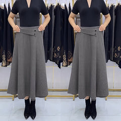 👗🎀【S-4XL】Jesensko/zimsko volneno midi krilo