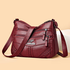 🔥30% de descuento】Elegante bolso de hombro de cuero suave y gran capacidad