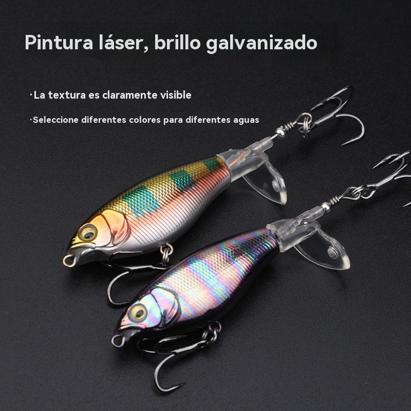 🐟🎣【6 piezas 28 euros】Cebo de hélice de tractor biónico Minnow